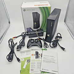 Microsoft Xbox 360 Slim 4GB Black Matte Console Model 1439 Complete In Box VGC