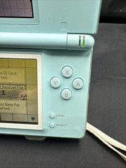 Nintendo DS Lite Console Ice Blue USG-001 Works Top Screen Smashed