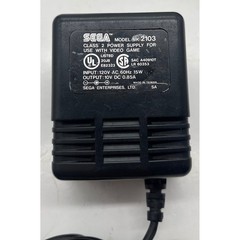 Sega Genesis Model 2 Console MK-1631 Black with OEM MK-2103 Power Supply Adapter