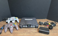 Nintendo N64 Console NUS-001 w/2 Controllers Power Cord A/V Cable TESTED WORKS