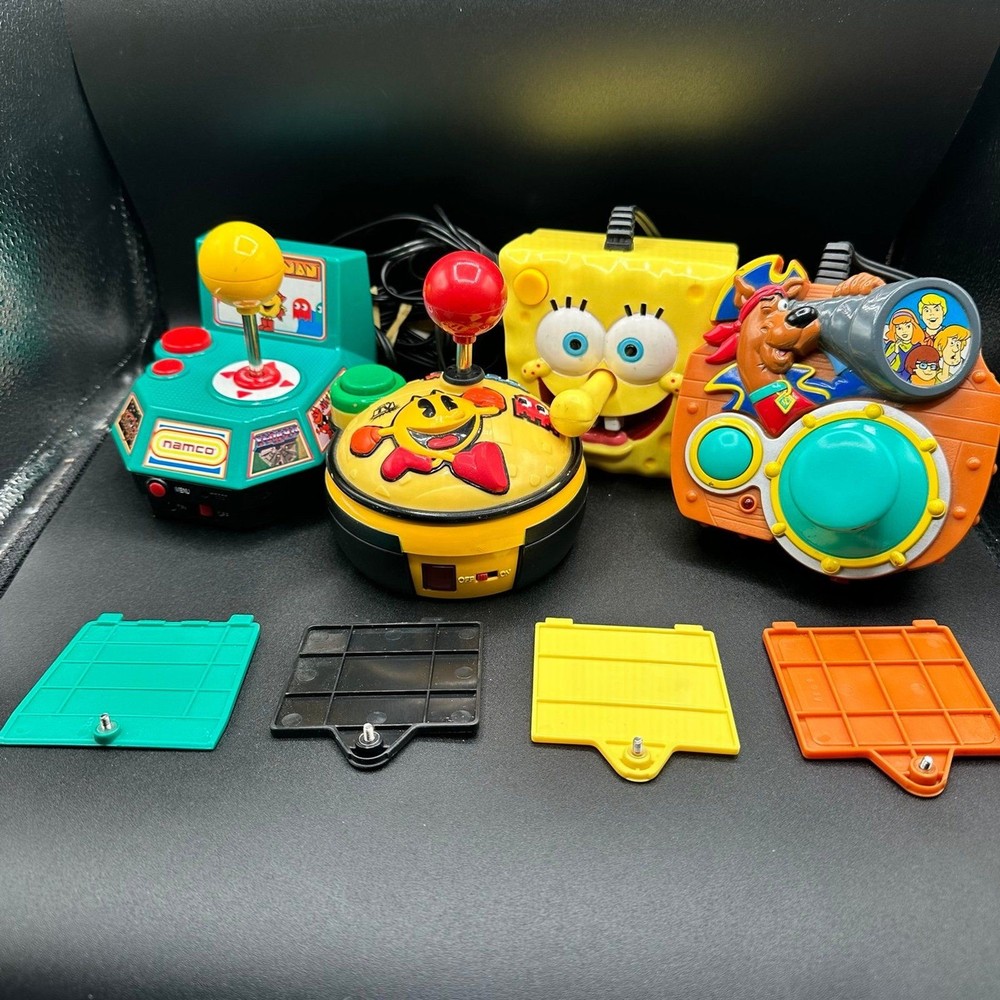 Lot of 4* Plug & Play TV Game SpongeBob Ms. Pac Scooby-Doo Pac Man