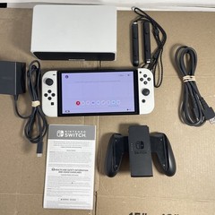 Nintendo Switch OLED HEG-001 Console with White Joycons. Tested!