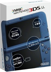 USED Japanese New Nintendo 3DS XL LL METALLIC BLUE with all items RED-001