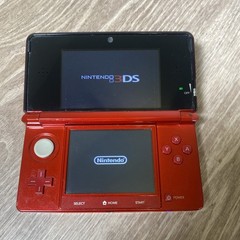Nintendo 3DS CTR-001 Red Handheld Console w/ Charger & 2 Games Bundle See Pics