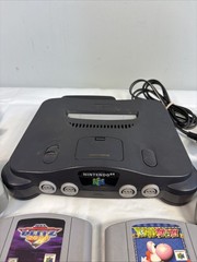Nintendo 64 N64 Console w/ Memory Expansion 2 Controllers Games & Cords Untested