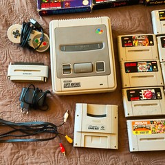 Super Nintendo Snes bundle games console region adapter boxed joblot donkey kong