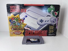 Super NES Control Deck Yoshi’s Island System in Box No Game! SNES Tested & Works