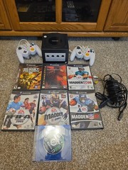 Nintendo GameCube DOL-101 Black W/Luigi Mansion, Spiderman 2, Controllers & More