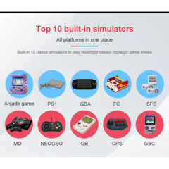 8 in 1 Handheld Game 7 Inch HD Screen Classic Game Retro Console 10000+ Games