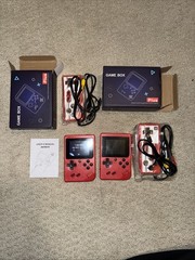 Game Box Plus Hand Held Video Game 3&Prime;LCD or Play on TV – Full Set of 2 Red