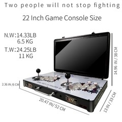 Portable 20000 in 1 Metal Box 3D Arcade Game Console 22 inch Screen Retro