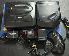 Sega Genesis Model 2 + Sega CD Model 2 Console Bundle OEM Cords Controller