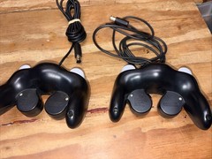 Nintendo GameCube Jet Black DOL-001 Console Bundle w/ 2 OEM Controllers & Cords