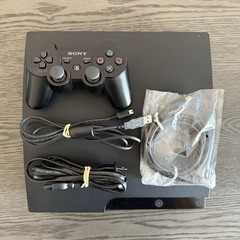Sony PlayStation 3 PS3 Slim Console 320GB Black CECH-3001B with OEM Controller