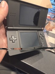 Nintendo DS Lite USG-001 (JPN) Black Handheld Console w/ Stylus Pixel Damage