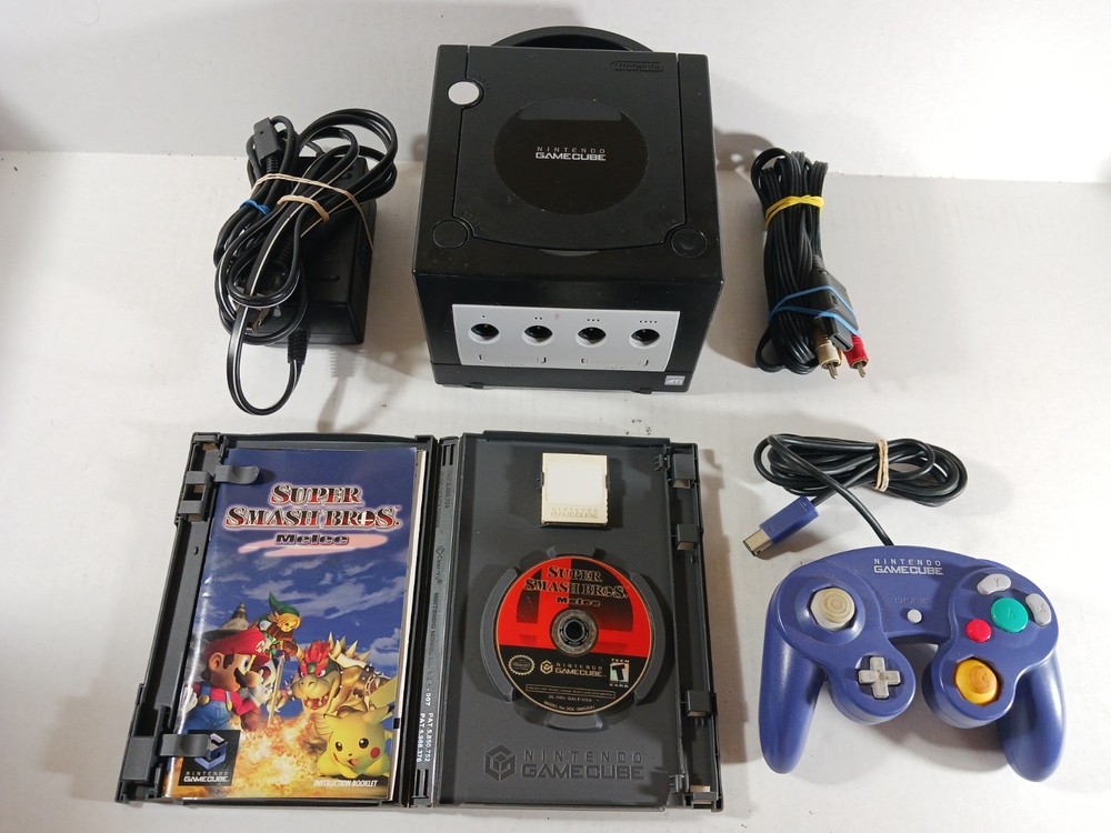 Nintendo GameCube Console Bundle Black Smash Bros Melee All Characters Tested