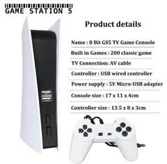 Brand New GS5 Gamestation 5 Console 200 Classic Retro Games USB Wired Free Ship