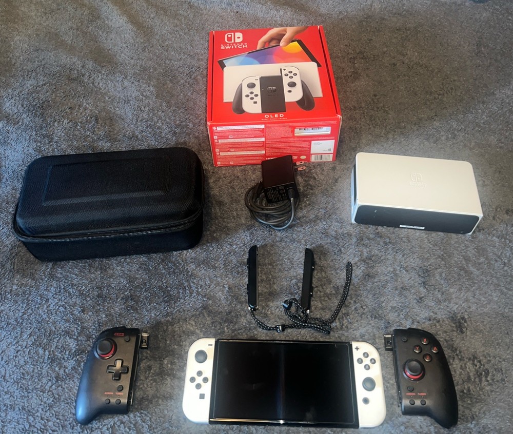 Nintendo Switch OLED Bundle w/ Hori Split Pad Pro + 1TB SD+box/case (Excellent)