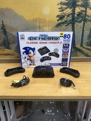 SEGA GENESIS AtGames Classic Game Console 80 Games W/ 2 Controllers Tested