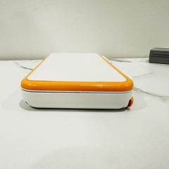 Nintendo New 2DS XL White Orange w/ 5 Games 32GB SD Charger Case Stylus Tested