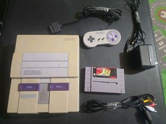 Nintendo SNES Sns-001 Console Super Nintendo With OEM Controller, Game, Cords