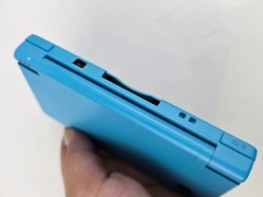 Nintendo DSi TWL-001 Bright Blue Color w/ Charger & Space Invaders Working
