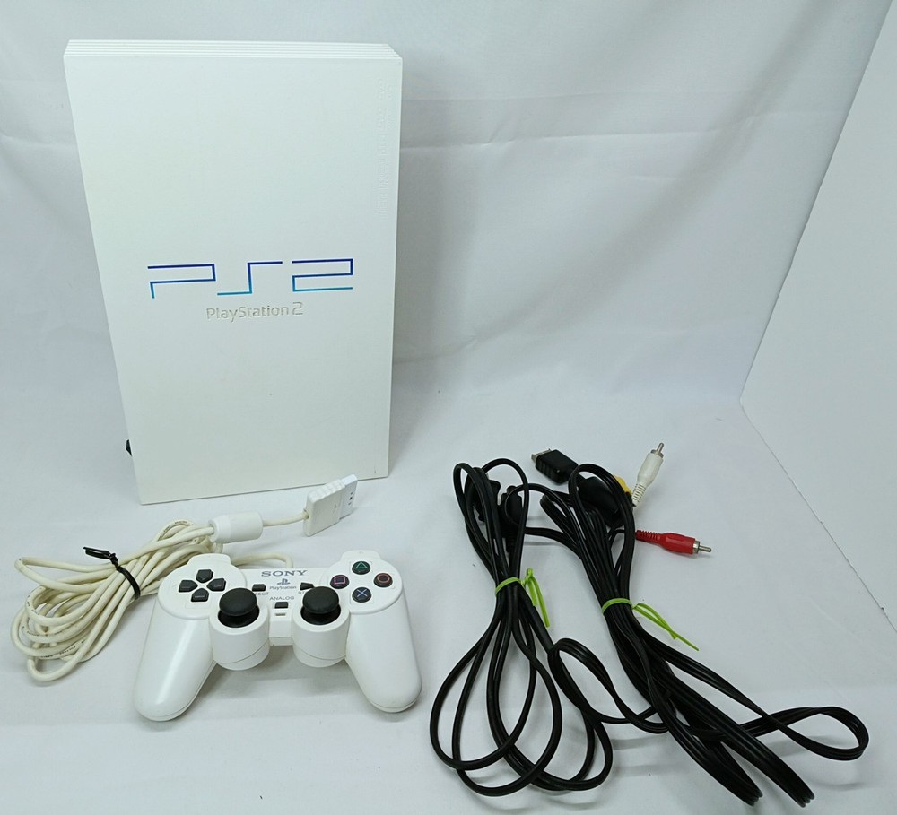 PS2 SCPH-55000 GT Racing Pack Ceramic White Console NTSC-J Japan Tested