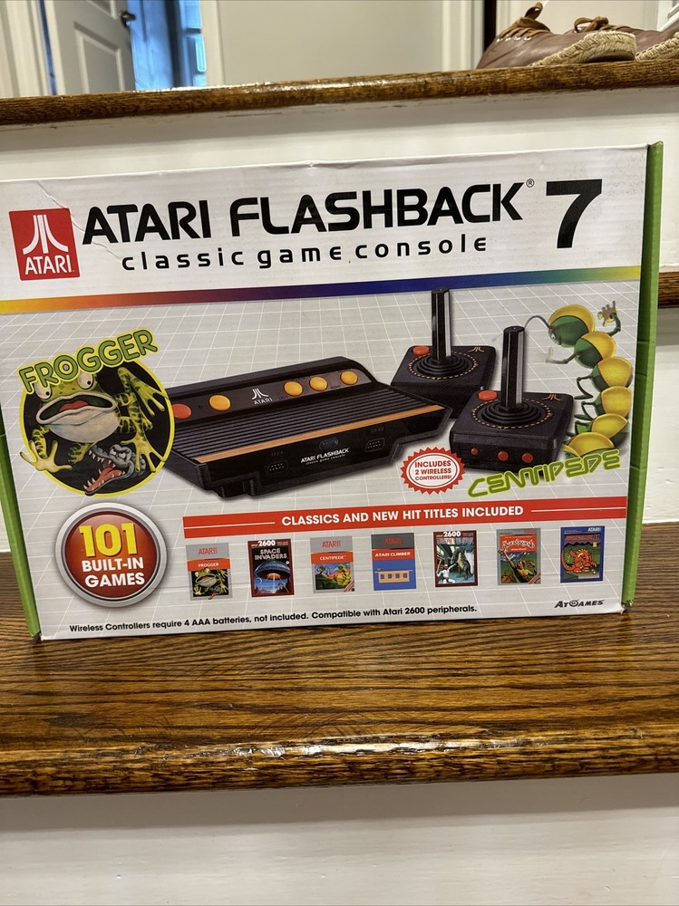Atari Flashback 7 Classic Game Console Black Orange Tested And Working