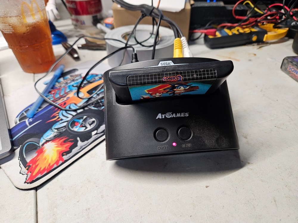 AtGames Sega Genesis Home Console Black Built-In Games Composite RCA NTSC-U/C