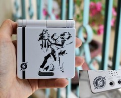Backlit IPS LCD GBAsp Mod Nintendo Gameboy Advance SP Metroid