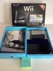 BOXED Nintendo Wii Console Wii Remote Plus Bundle Black CIB Box