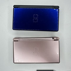 Two Nintendo Ds Lite Handheld Consoles and 5 Games Pink Blue