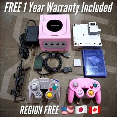 PINK Nintendo GameCube Console + Game Boy Player REGION FREE x2 Controllers 001