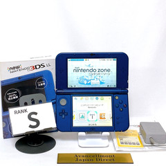 【Top IPS w/Box】New Nintendo 3DS LL XL Metallic Blue Japan Console Tested Rank S