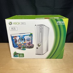 2012 Microsoft Xbox 360 Slim 4GB White Console Skylanders Bundle New OPEN BOX