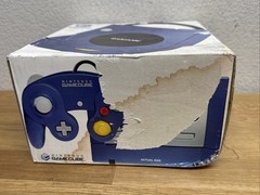 Nintendo GameCube DOL-001 USA Indigo Console Controller Body/Box Damaged Working