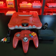 Nintendo 64 Console Watermelon Red and Clear N64 REGION FREE US Seller