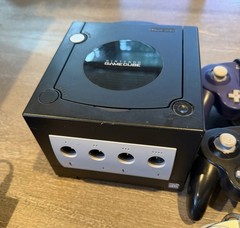 Nintendo GameCube Black Console (USA) w/ 5 Controllers, Memory Card + New Cables
