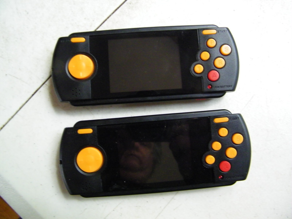 2 Atari Flashback Portable Black Orange SD Card Compatible No Charger