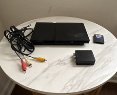 Sony PlayStation 2 SCPH-75001 Black NTSC Console w/ AV Cable, 16MB Card, READ