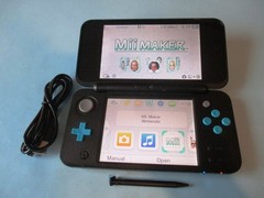 Nintendo 2DS XL Black & Turquoise Console System w/Charger FREE Ship!