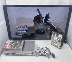 Sony PlayStation 2 PS2 Silver SCPH-50000 Console Bundle US & Japan Games