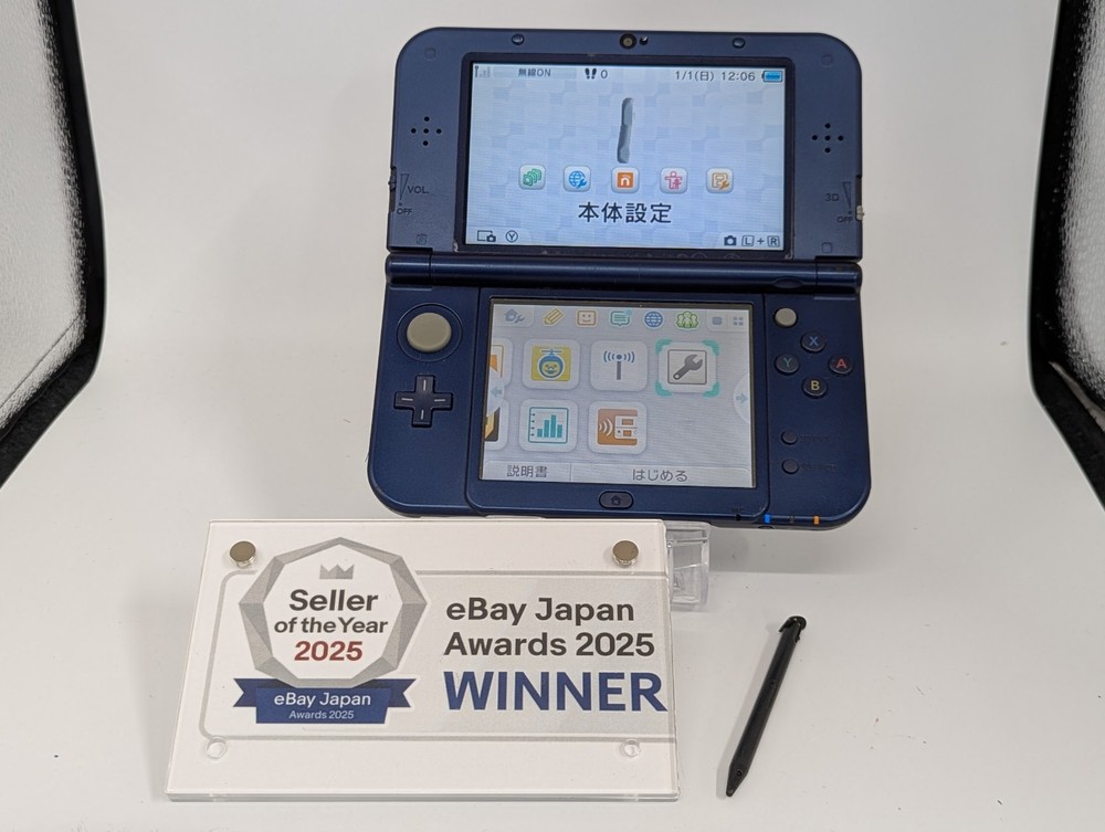 B6971 Nintendo new 3DS LL XL console Metallic Blue Japan w/pen fx