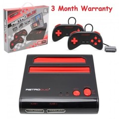 Retro Duo Console SNES & NES Dual 2in1 System -Red/Black -2 Controllers « New »