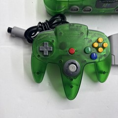 N64 – Nintendo 64 Console Bundle Jungle Green Shell Damaged Tested Working #2944