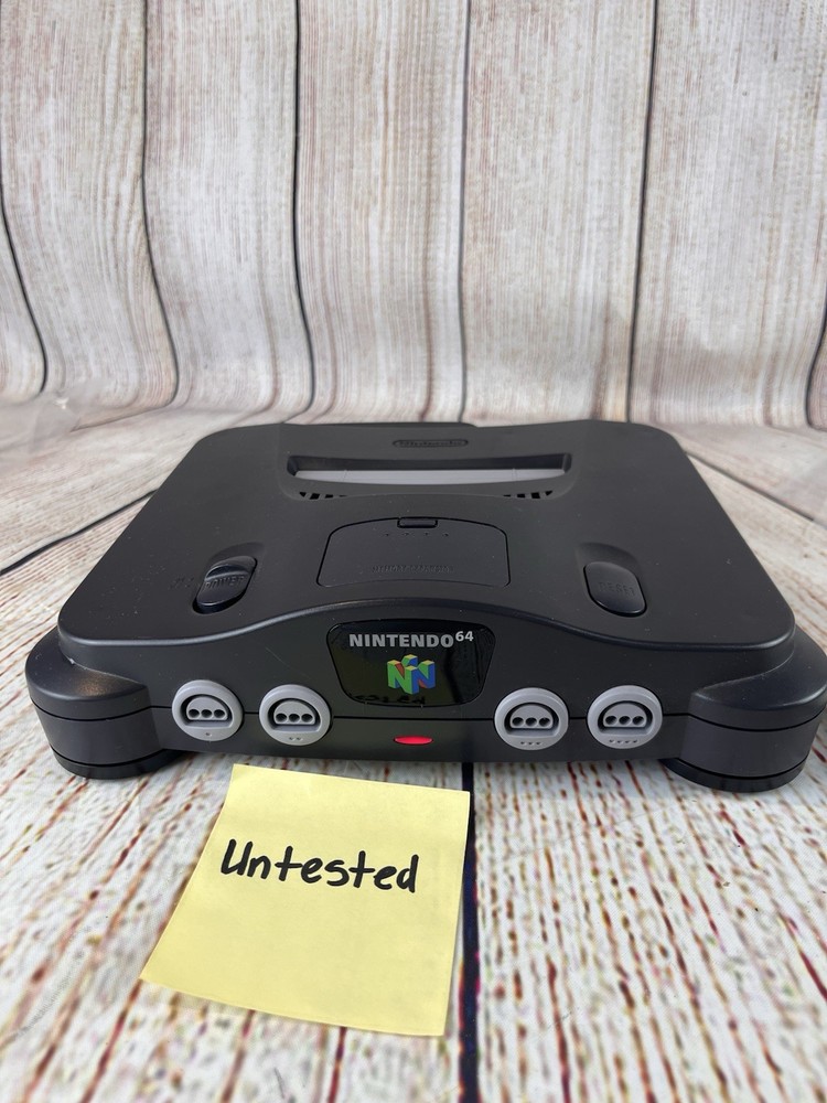 Nintendo 64 Black NUS-001(USA) Console Only-with Memory Pak & Power Cord