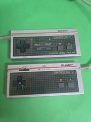 2 x SHARP Nintendo Famicom TV C1 C2 Controller Joystick Vintage Rare Untested
