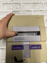 Nintendo SNES Gray Console Bundle With 2 Controllers, AV and Power Cords Tested