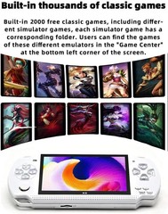 JXD X6 Handheld 4.3 Inch 2000 Games White MP3 TV Out