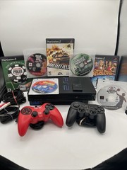 PlayStation 2 PS2 Fat Console Bundle SCPH-39001 – 2 🎮 7 Games Memory Card